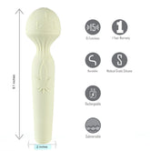 Maia Marlie 420 Massage Wand 20.6 cm USB Rechargeable with Hemp Leaf Design Electric Massager